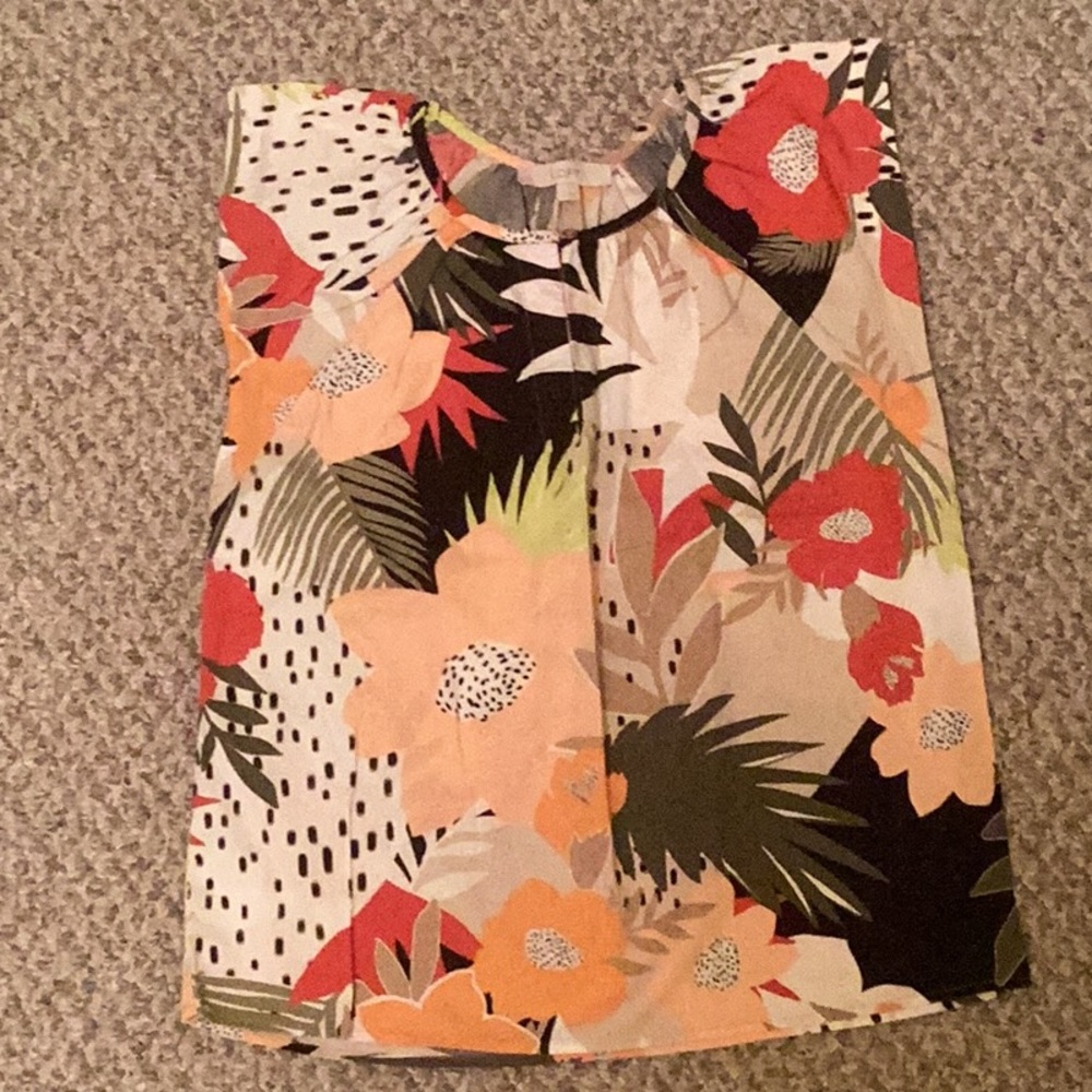 Loft Popover cap sleeve top